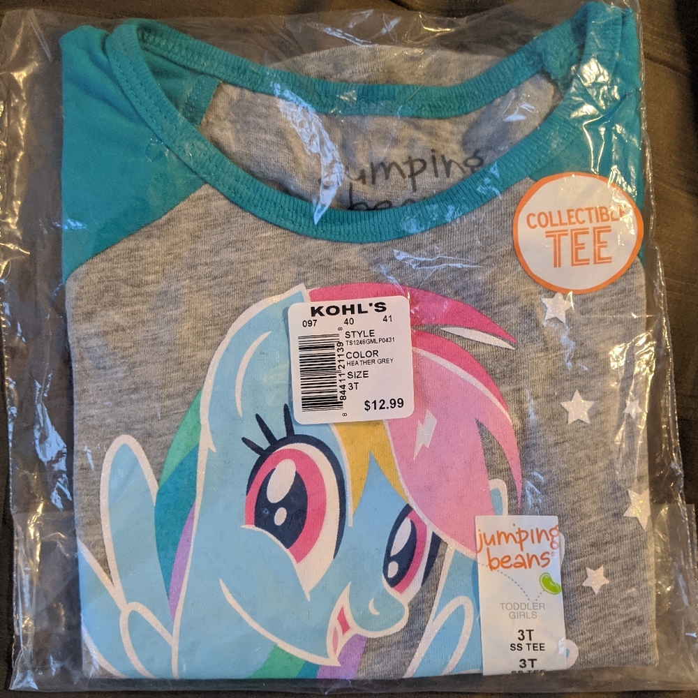 NEW Toddler girl 3T Rainbow Dash t-shirt